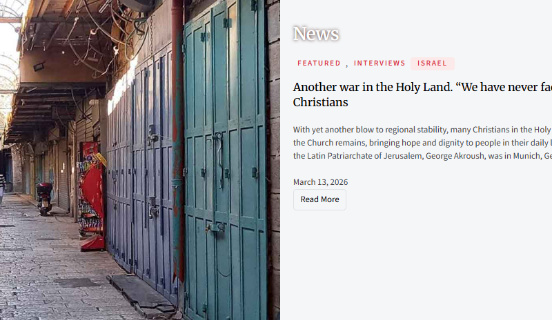 Another war in the Holy Land. “We have never faced anything like this,” say Christians