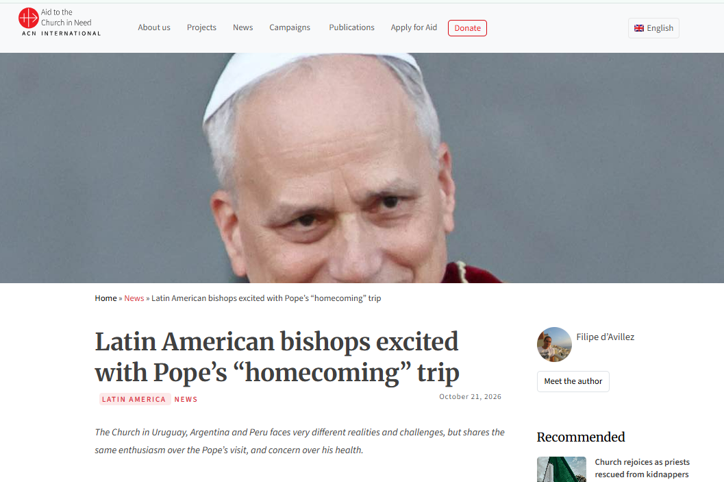 Latin American bishops excited with Pope’s “homecoming” trip – ACN International