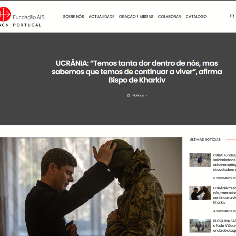 UCRÂNIA: “Temos tanta dor dentro de nós, mas sabemos que temos de continuar a viver”, afirma Bispo de Kharkiv