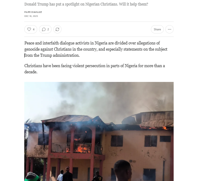 Nigerian activists divided over Trump stance