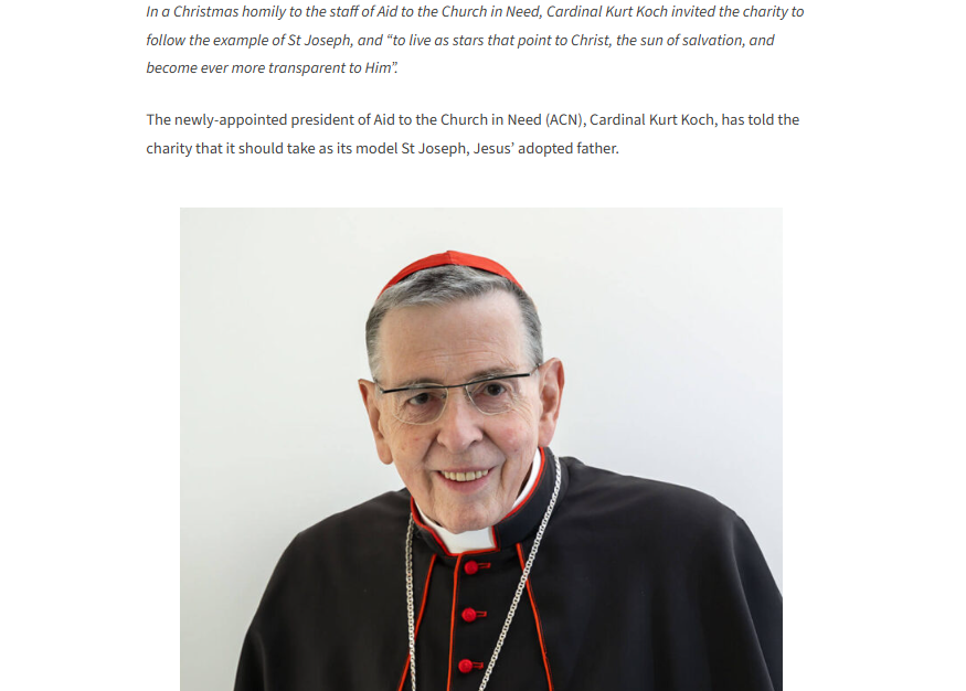 ACN, like St Joseph, called to let the light of God shine in the world