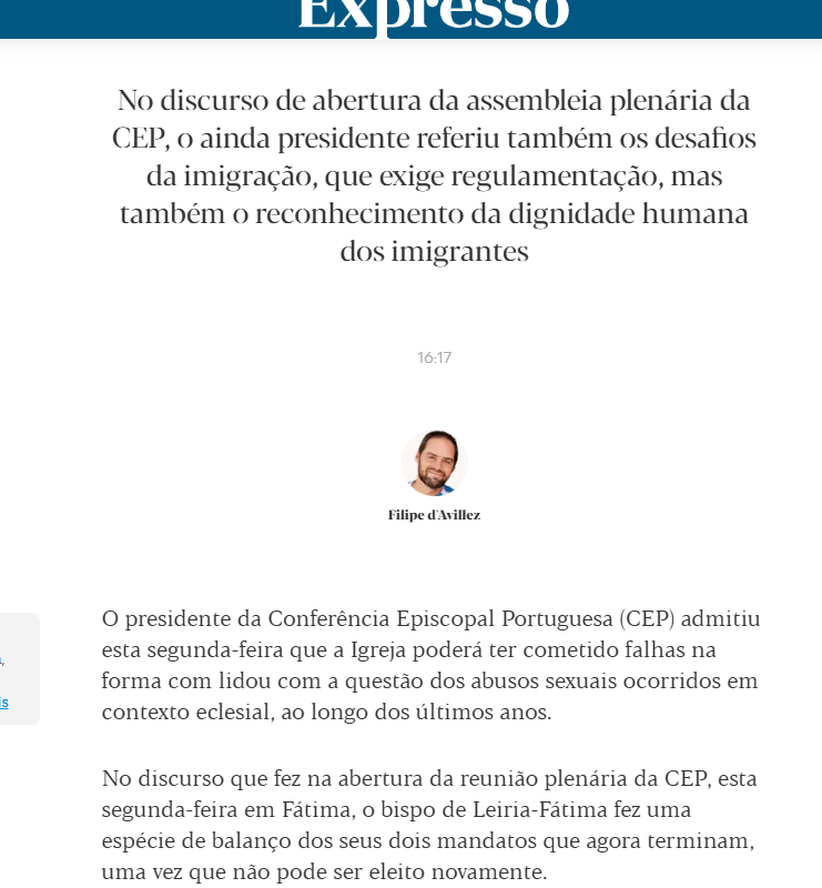 D. José Ornelas admite falhas nos processos de abusos na Igreja