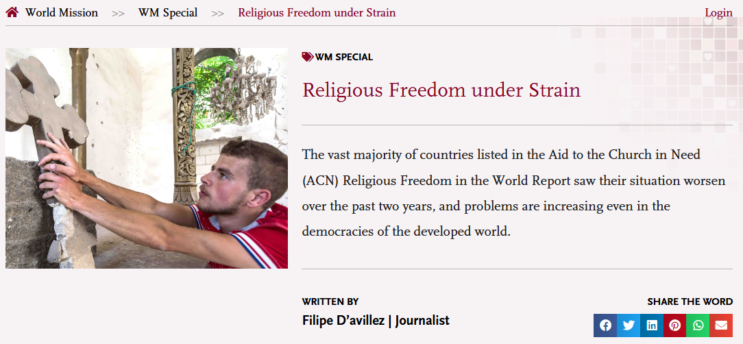 Religious Freedom under Strain – World Mission