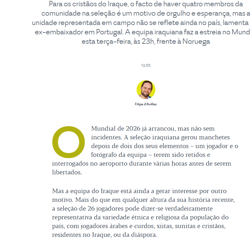 Para a seleção do Iraque, o caminho pela unidade nacional faz-se andando – Tribuna Expresso