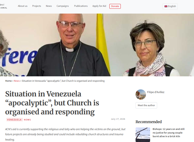 Situation in Venezuela “apocalyptic”, but Church is organised and responding – ACN International
