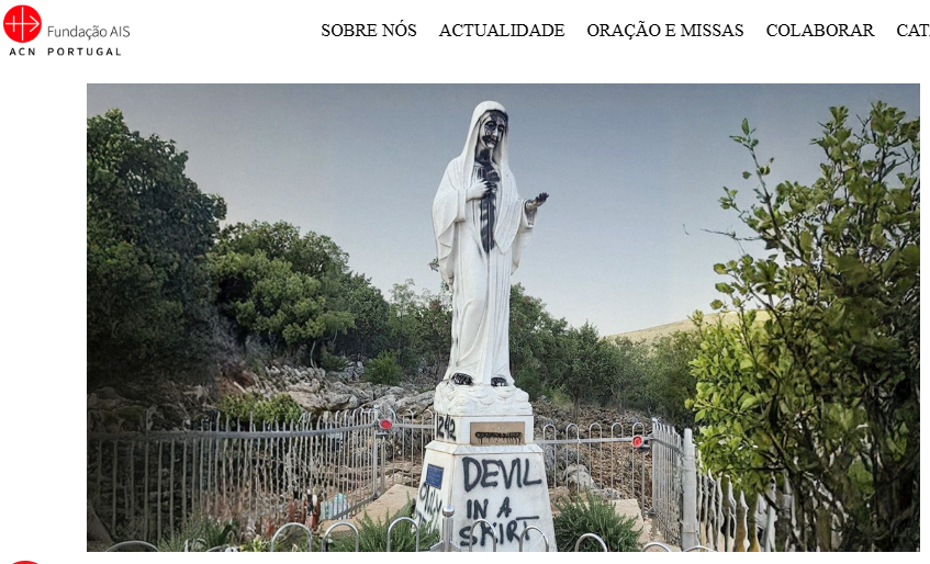 BÓSNIA: Estátua da Virgem Maria vandalizada em Medjugorje é o caso mais recente de uma onda de profanações – AIS