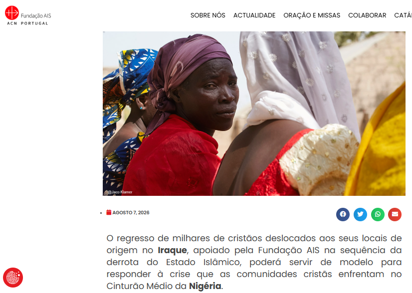 DIREITOS HUMANOS: O regresso dos Cristãos do Iraque: um possível modelo para a Nigéria – AIS