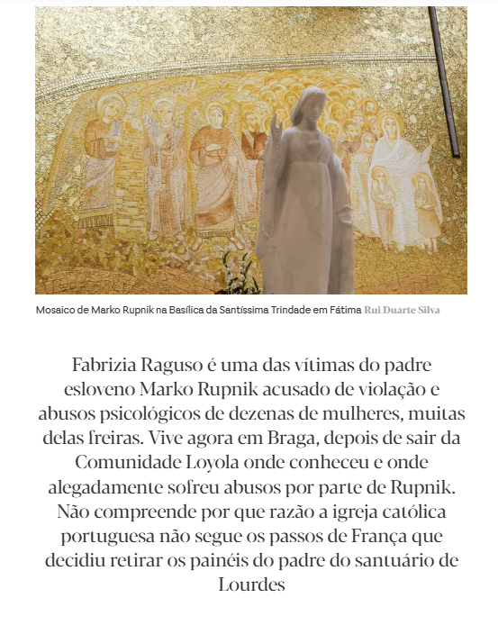 Vítima de padre que pintou painel de Fátima: “Estar perante estes mosaicos é uma sensação de invasão interior” – Expresso