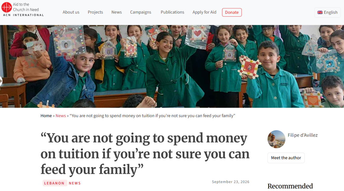 “You are not going to spend money on tuition if you’re not sure you can feed your family” – ACN International