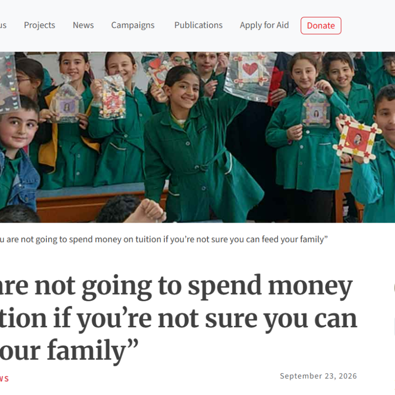 “You are not going to spend money on tuition if you’re not sure you can feed your family” – ACN International