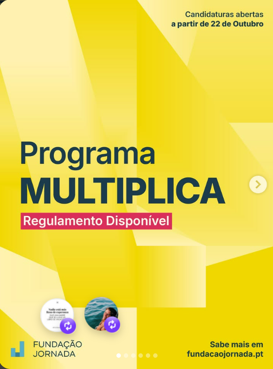 Candidaturas ao programa Multiplica, da Fundação Jornada